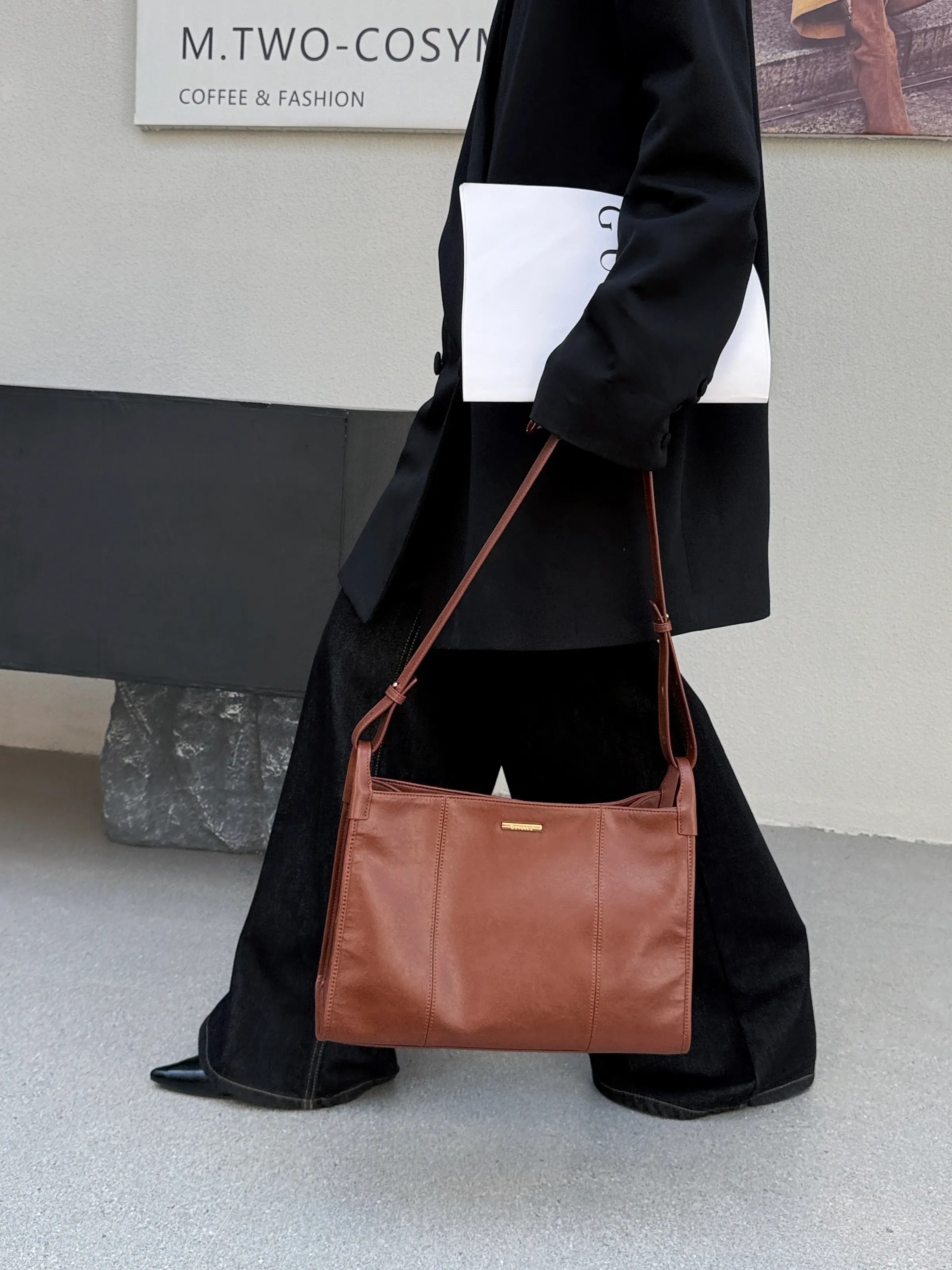 Mara Cognac Shoulder Bag — view 2