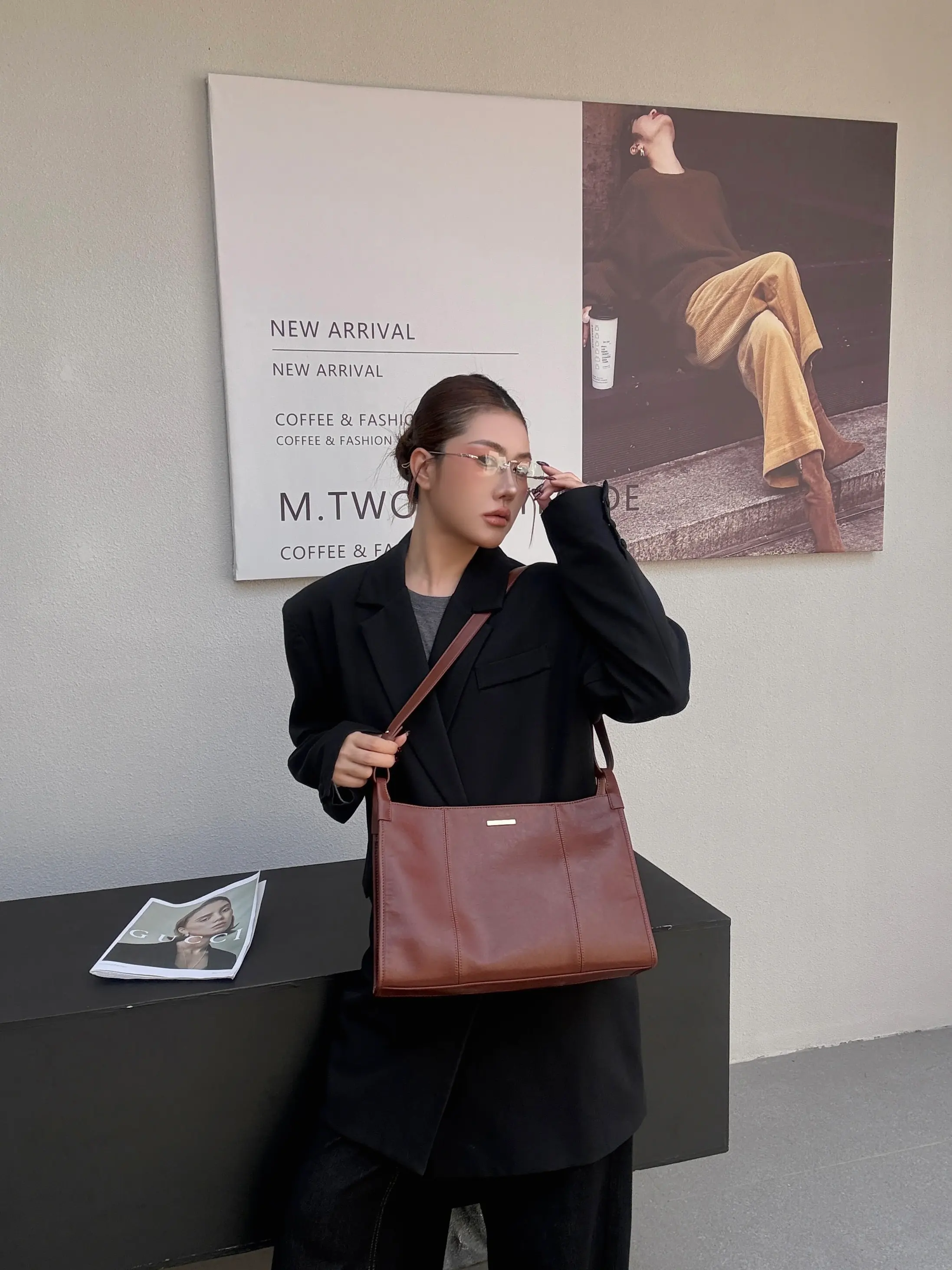Mara Cognac Shoulder Bag — view 5