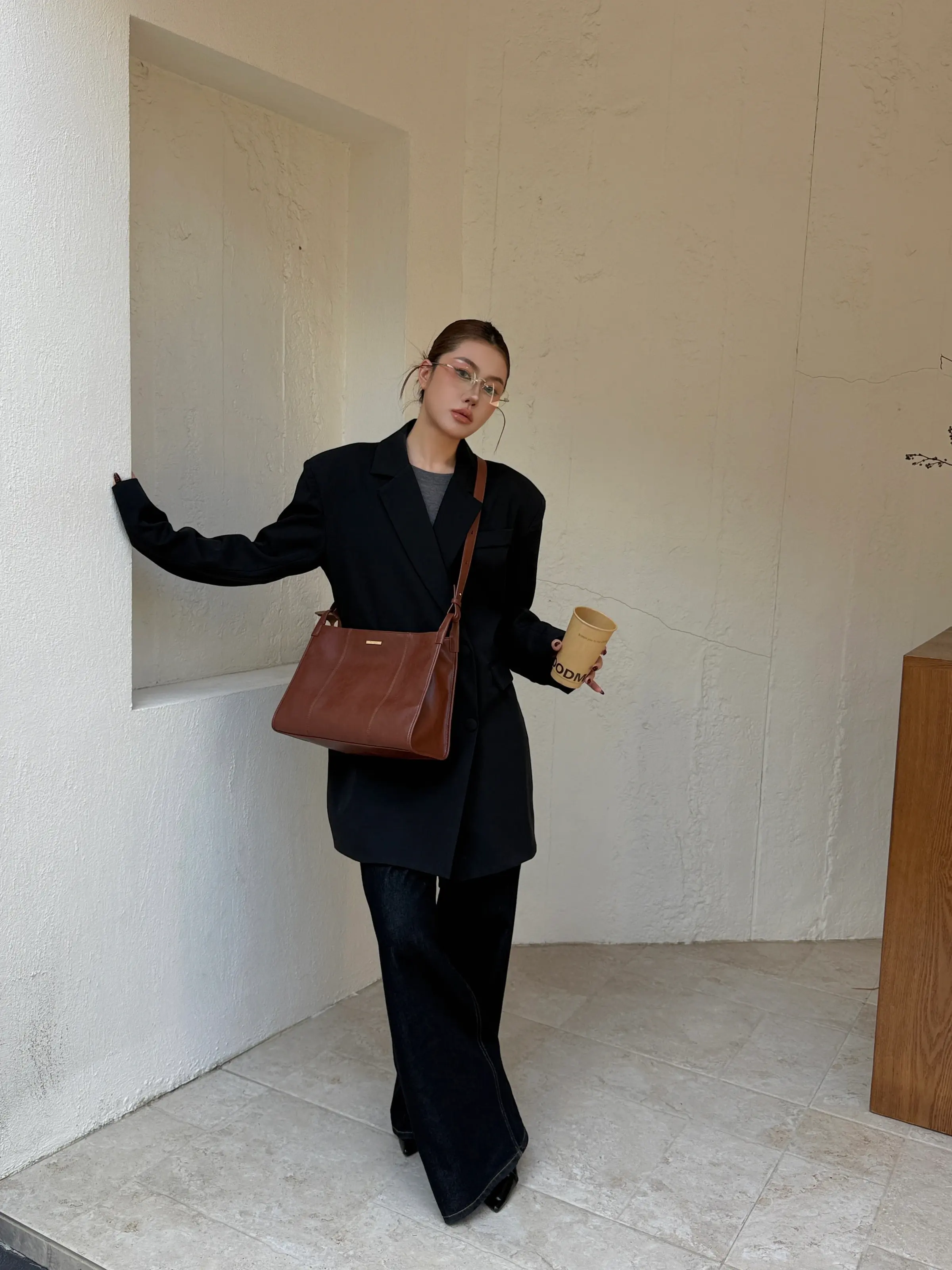 Mara Cognac Shoulder Bag — view 11