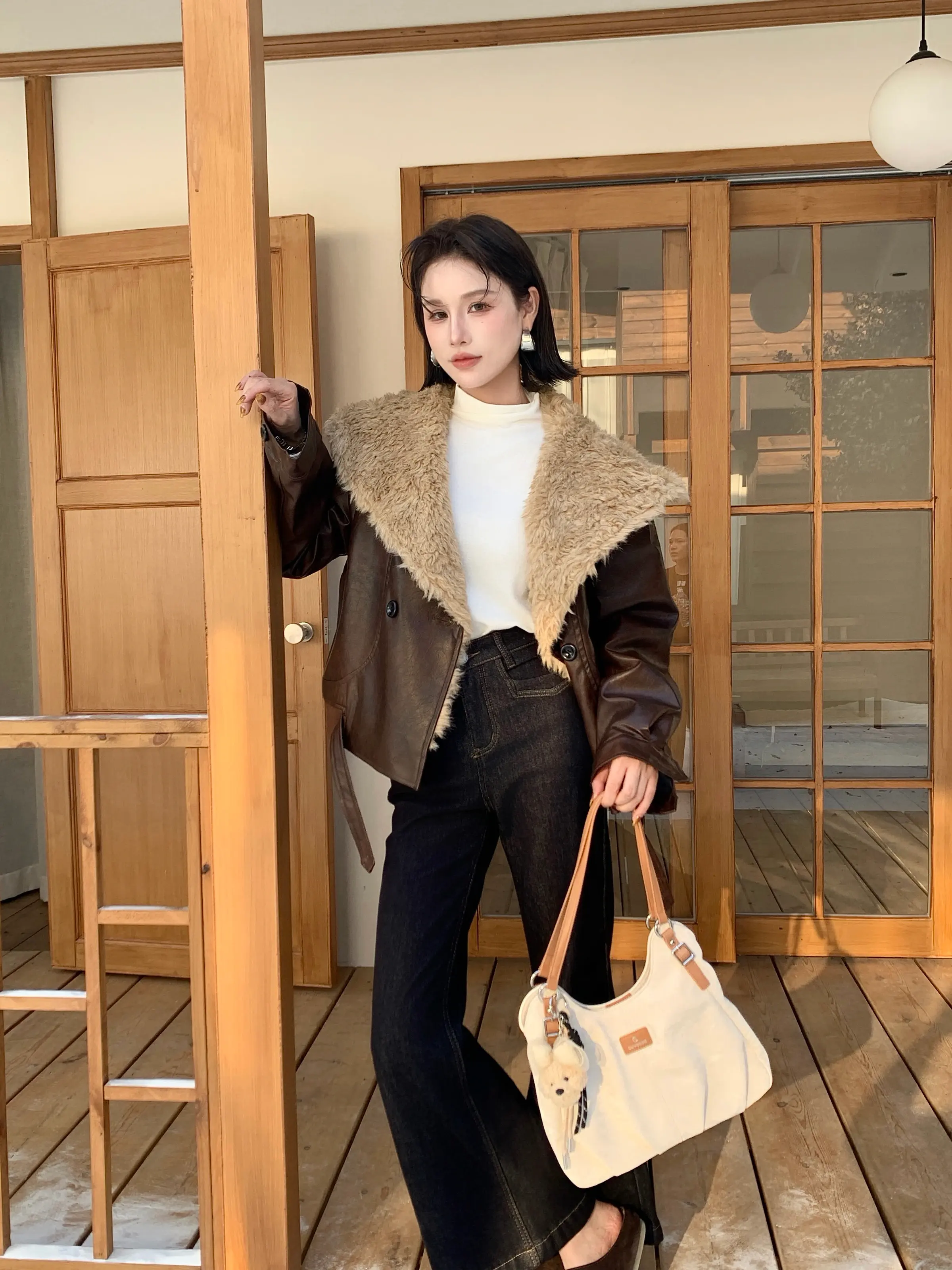 Elia Ivory Slouch Shoulder Bag — view 13